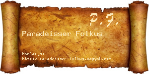 Paradeisser Folkus névjegykártya
